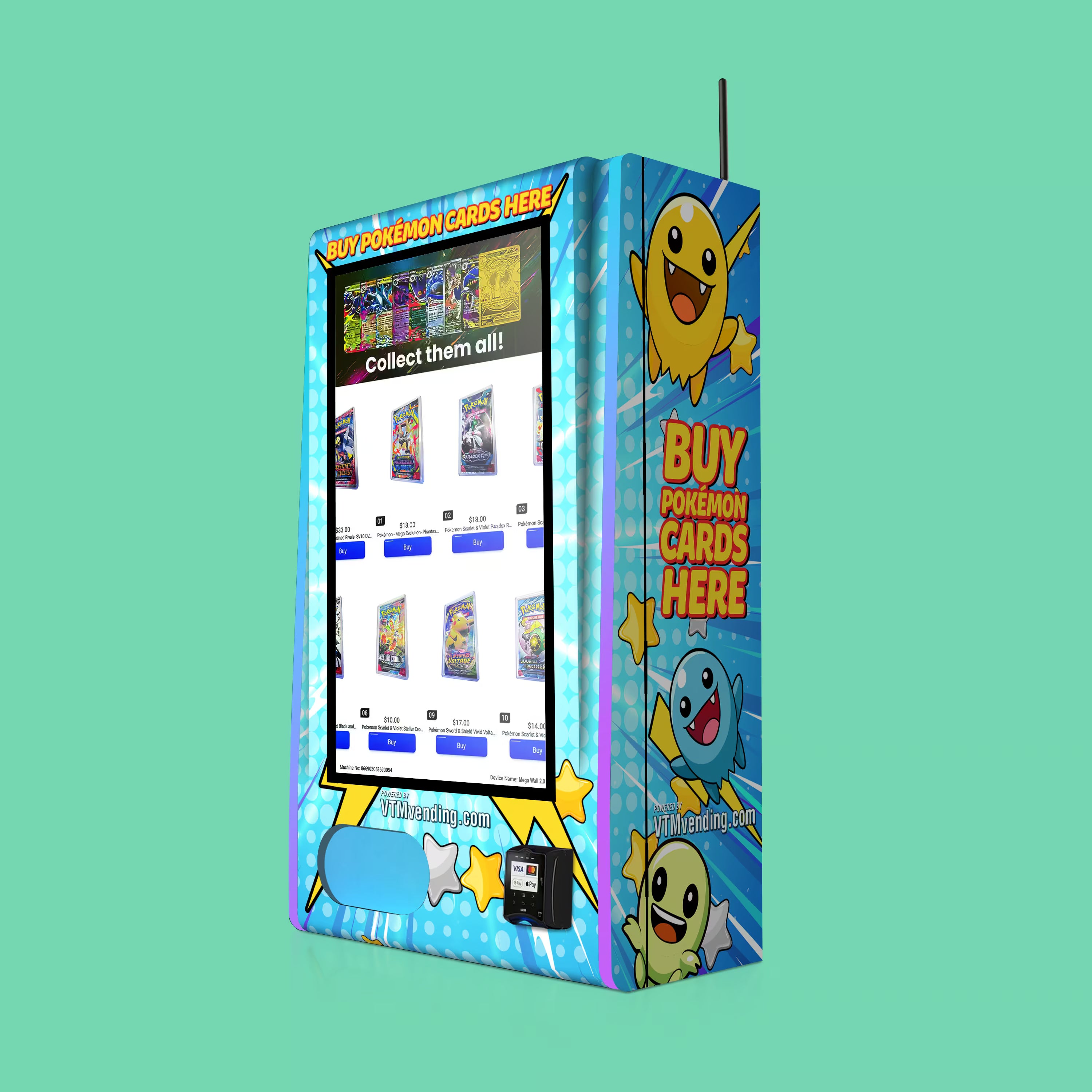 Mega Wall TCG Pokémon Vending Machine | High-Ticket | VapeTM