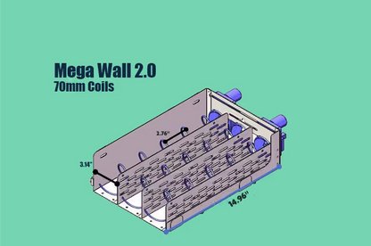 70mm coil for Mega Wall 2.0 vending machines designed for larger product types with wider spiral spacing for smooth dispensing.