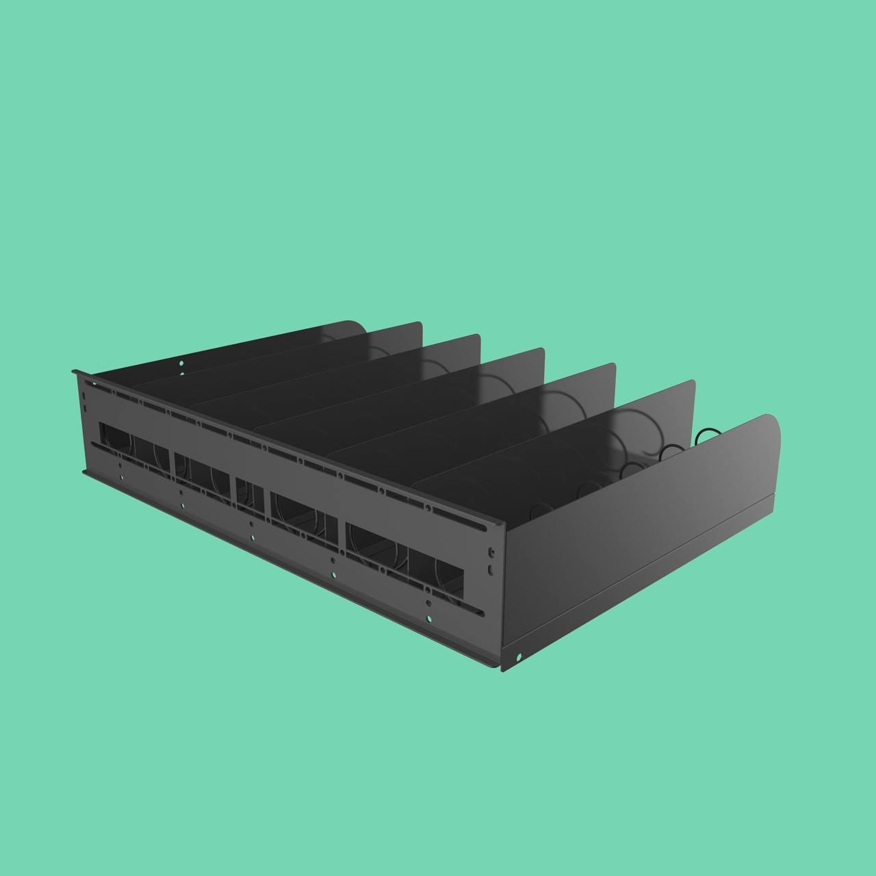 Adjustable vending machine tray with multiple dispensing coil sizes designed for VapeTM smart vending machines.