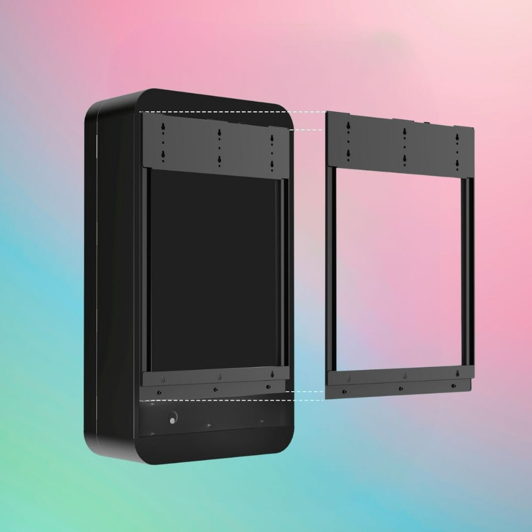 After Hours Slim Wall — back view with detachable mounting frame for easy wall installation and secure support.