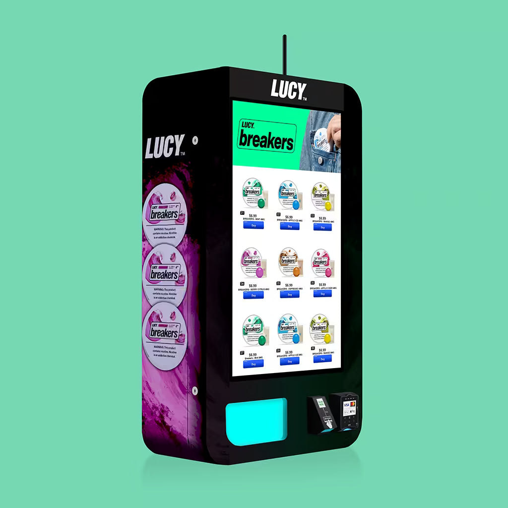 Lucy Slim Wall Vending Machine Right Side View