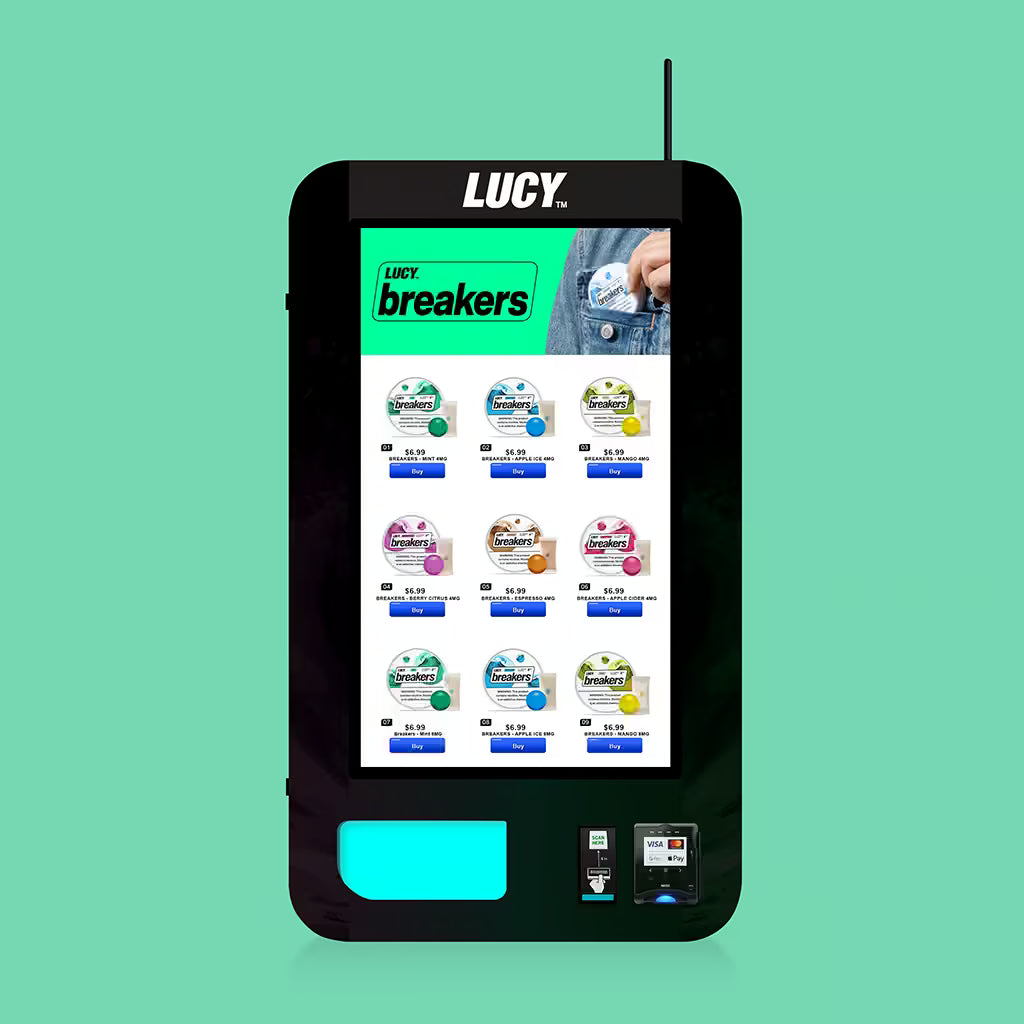 Lucy Slim Wall Vending Machine Front View