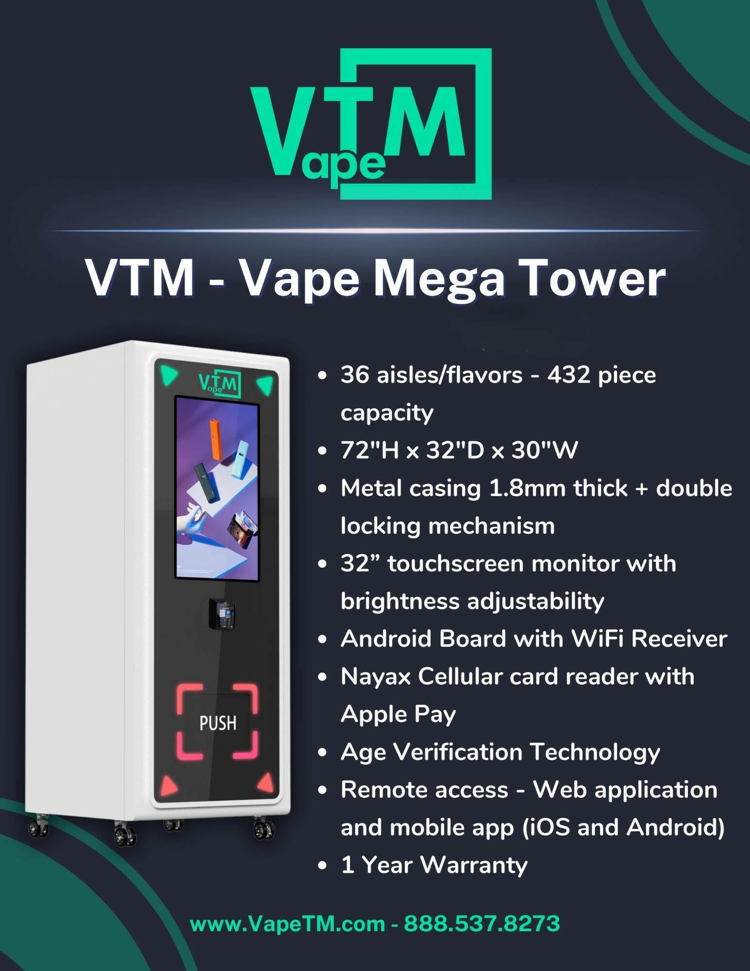 VTM - Mega Tower (Vape Vending Machine).