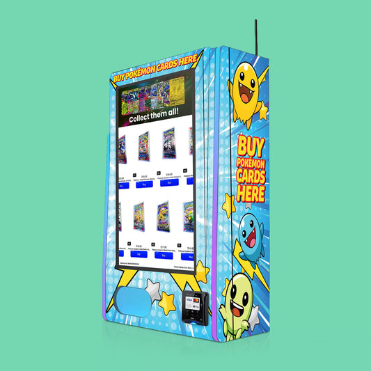 Mega wall vending machine with cartoon characters wrap