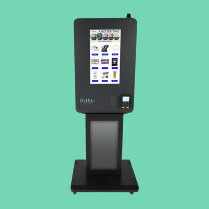 Mini Wall most compact wall-mounted vending machine by VapeTM featuring digital product screen and cashless payment system