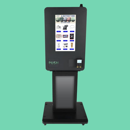 Wall-mounted vending machine with VMS