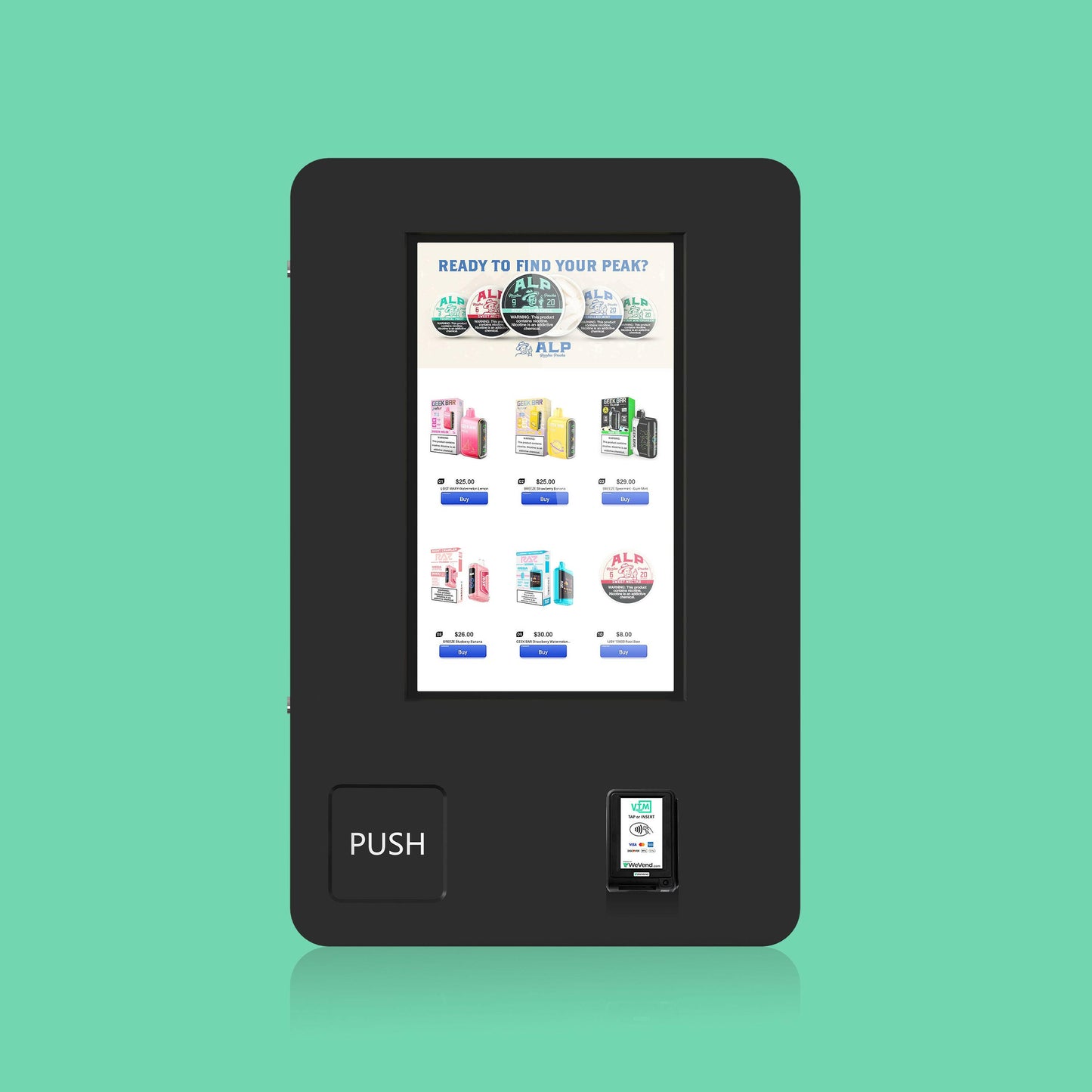 {{ product.title }} – {{ VTM }} for smart vending with cashless, age verification, and US support.