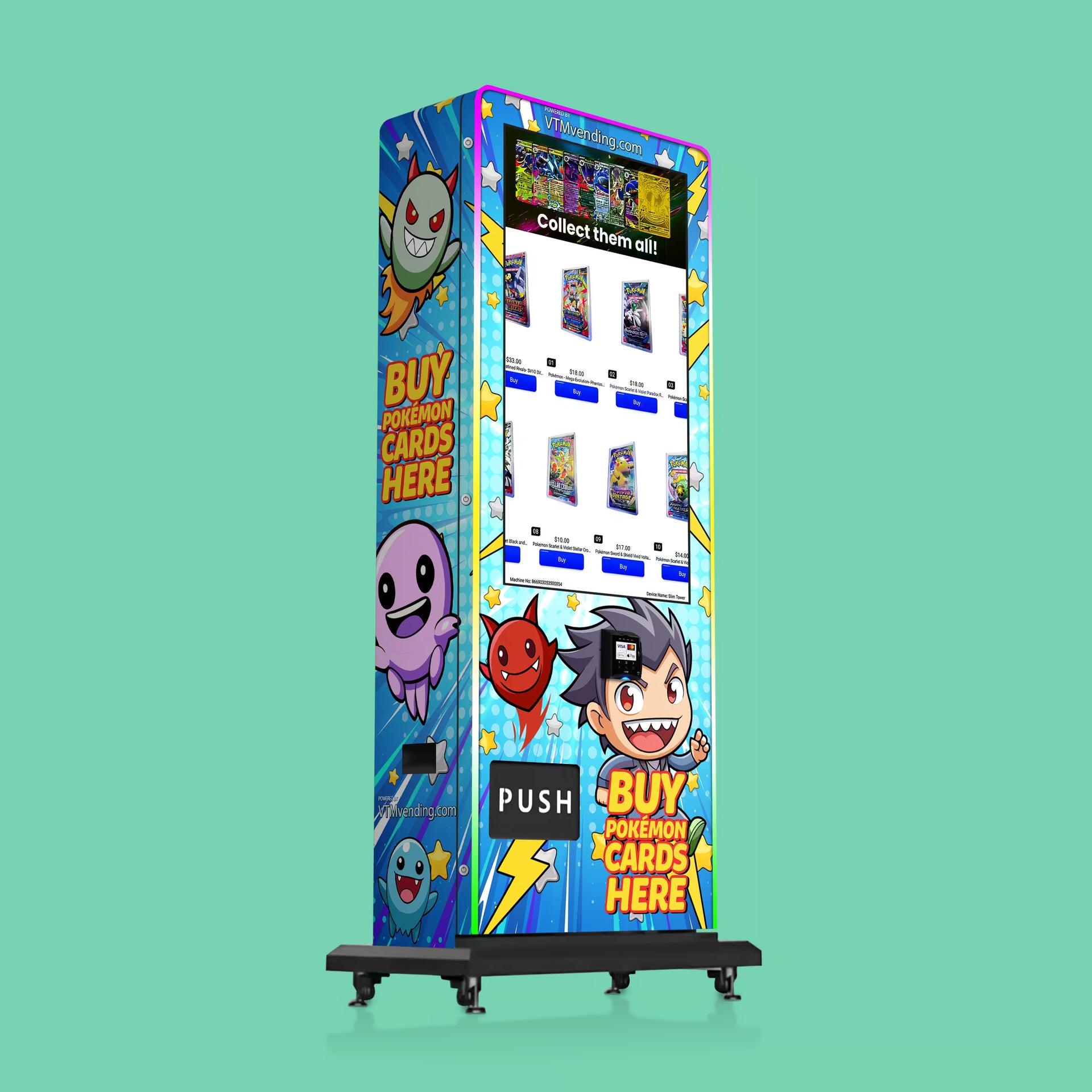 pokemon vending cards Pokemon Vending Machine: Slim Pack Tower 2.0