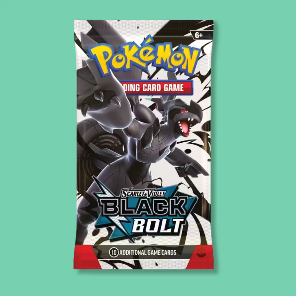 Pokemon TCG Scarlet & Violet Black Bolt booster pack with Zekrom with 10 additional game cards
