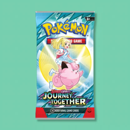 Pokémon TCG Scarlet & Violet Journey Together Booster Pack featuring Clefairy – 10 Additional Game Cards