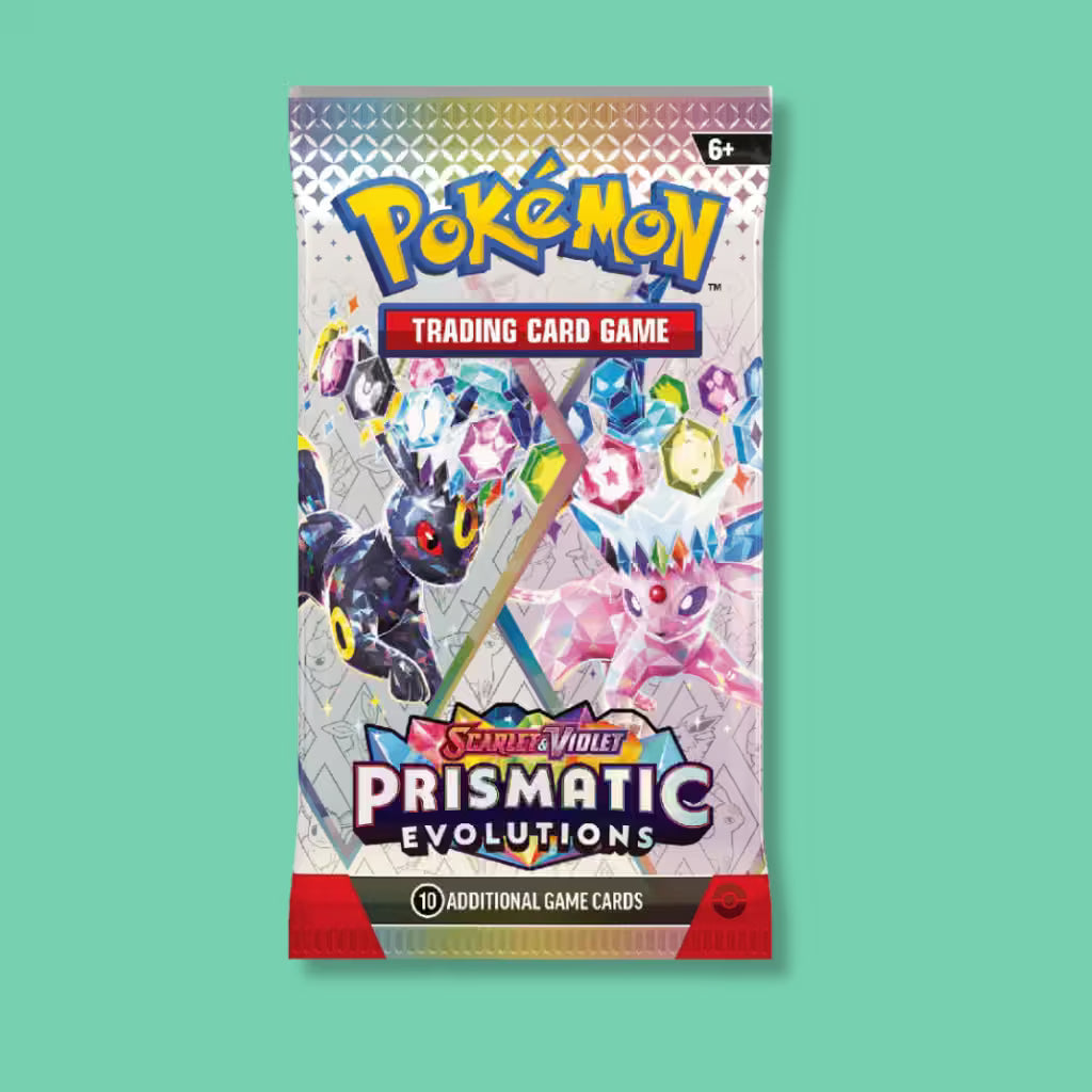 Pokémon TCG Scarlet & Violet Prismatic Evolutions booster pack Umbreon and Espeon
