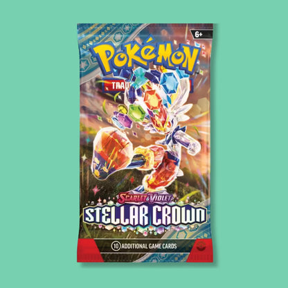 Pokémon TCG Scarlet & Violet Stellar Crown Booster Pack – Cinderace