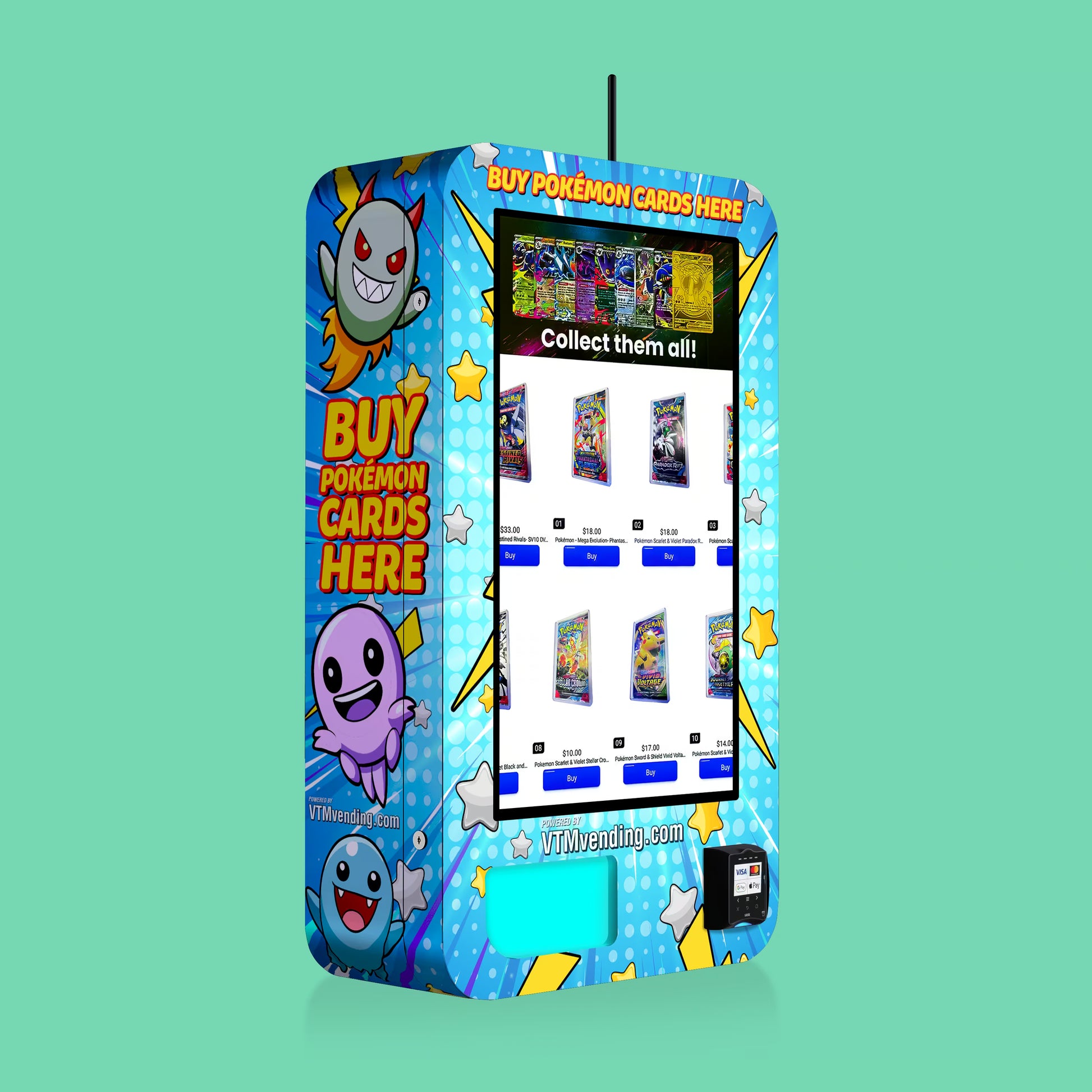 pokemon card dispenser machine Pokemon Vending Machine: Slim Wall TCG | USA & Canada