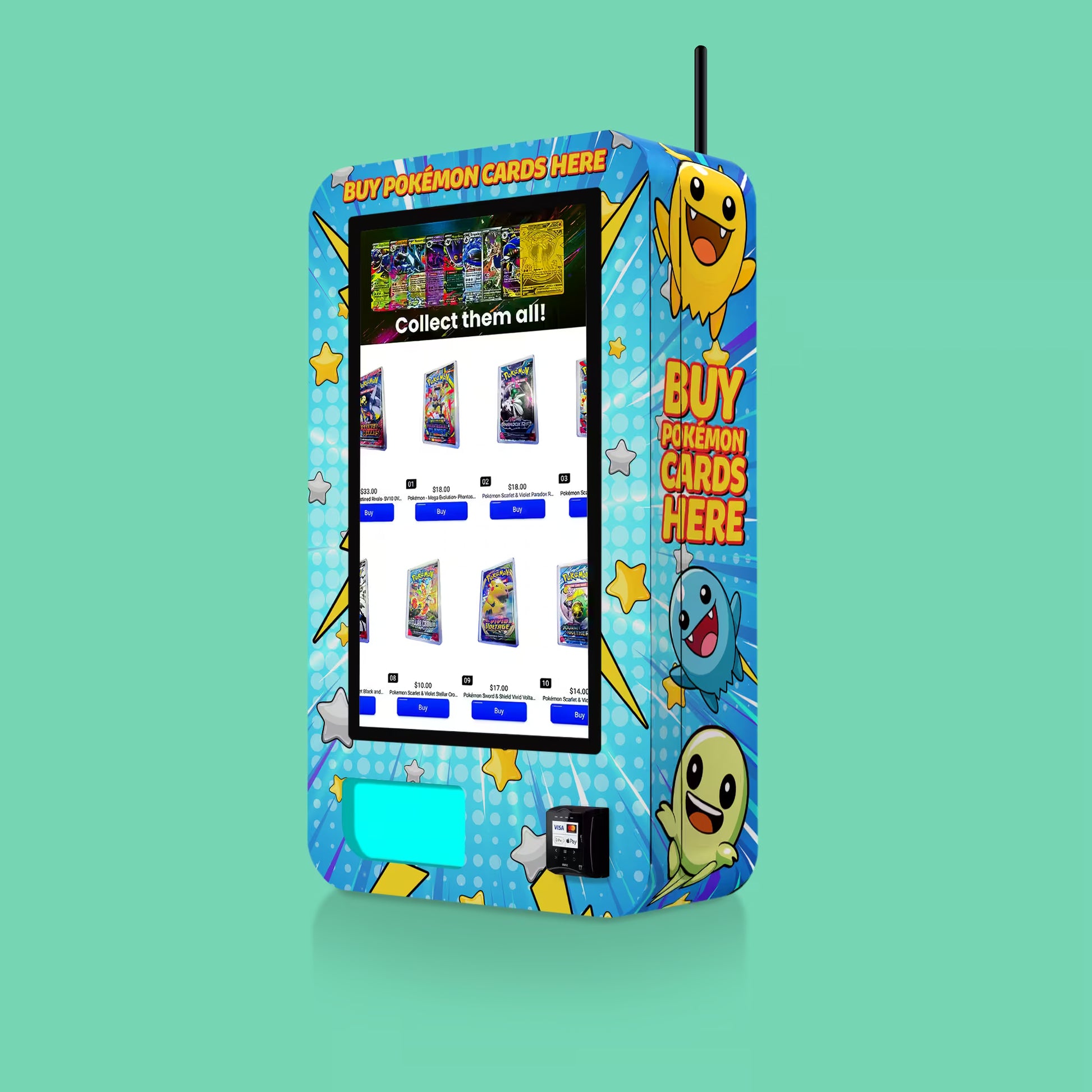 pokemon card dispenser Slim Wall TCG Card Vending Machine