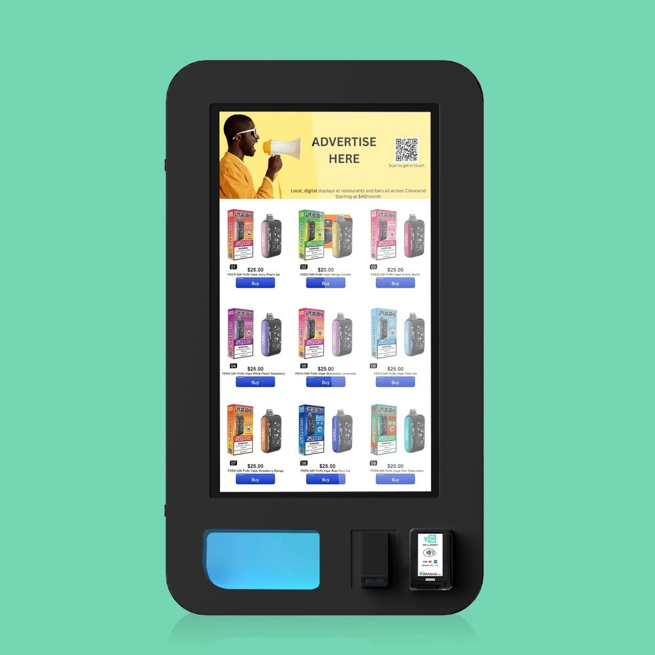 Slim Wall Mounted Vending Machine