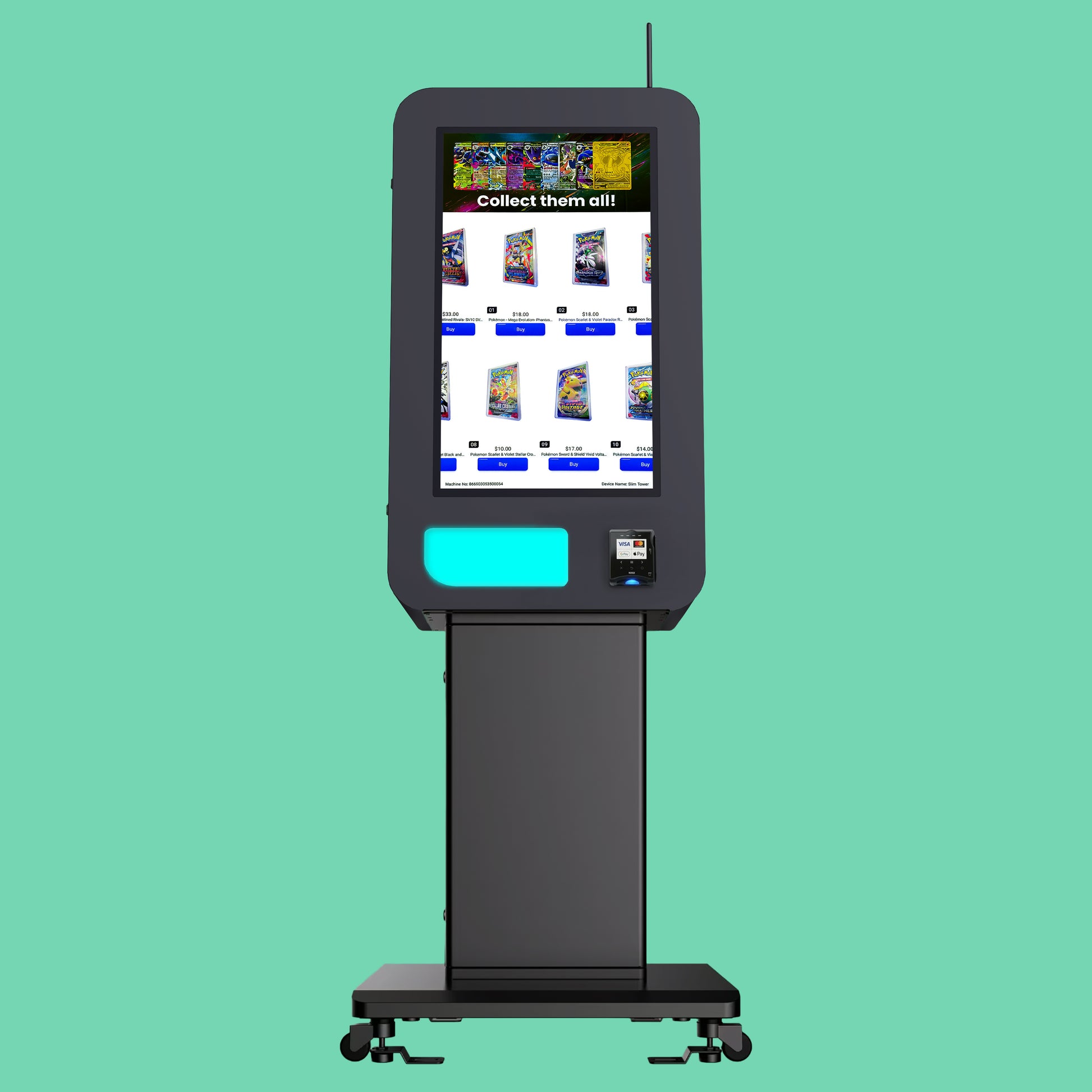 Slim Wall TCG Pokmon Vending Machine | High-Ticket | VapeTM Slim Wall TCG Pokmon Vending Machine | High-Ticket | VapeTM