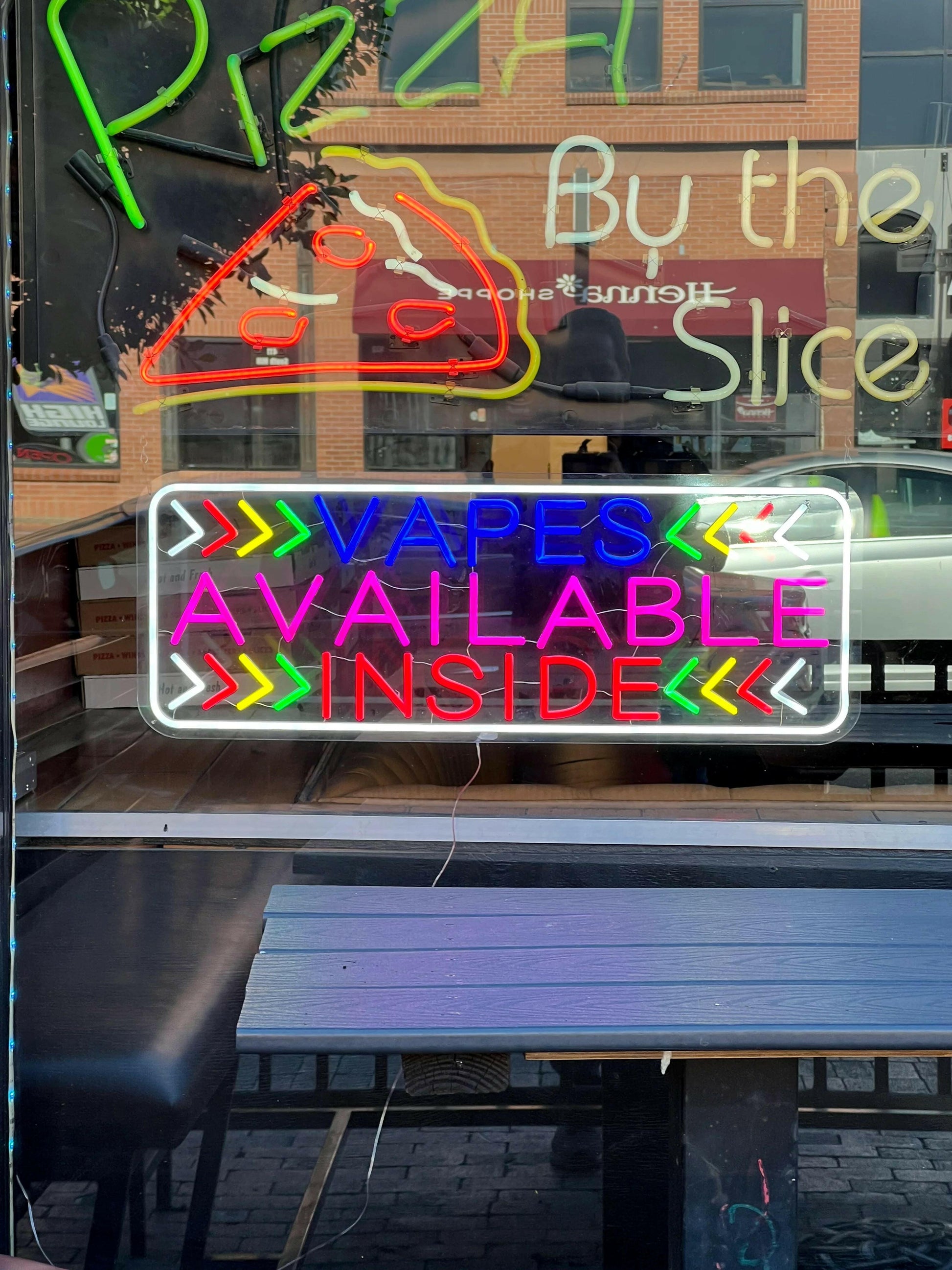 Vapes Available Inside LED Sign.