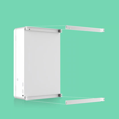 Mounting bracket view of the VapeTM Mini Wall baseball card vending machine showing wall attachment points