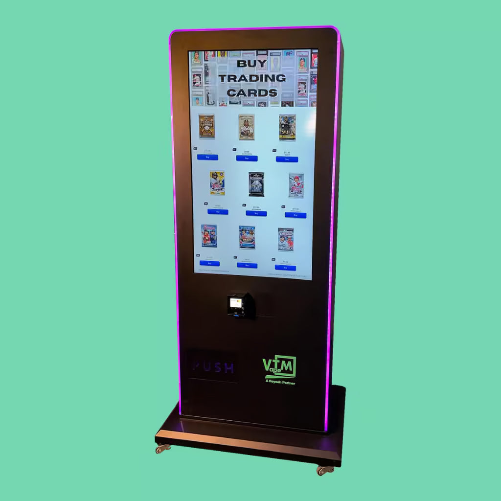 VTM Vending sports trading card vending machine with full touchscreen display.
