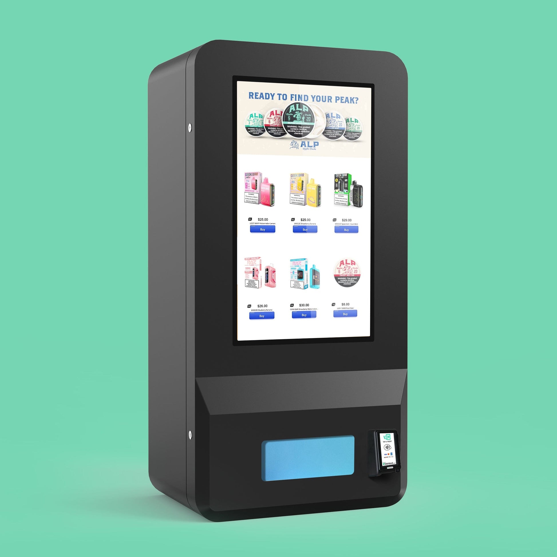 Weather Wall: Outdoor, waterproof vending machine VTM VapeTM 